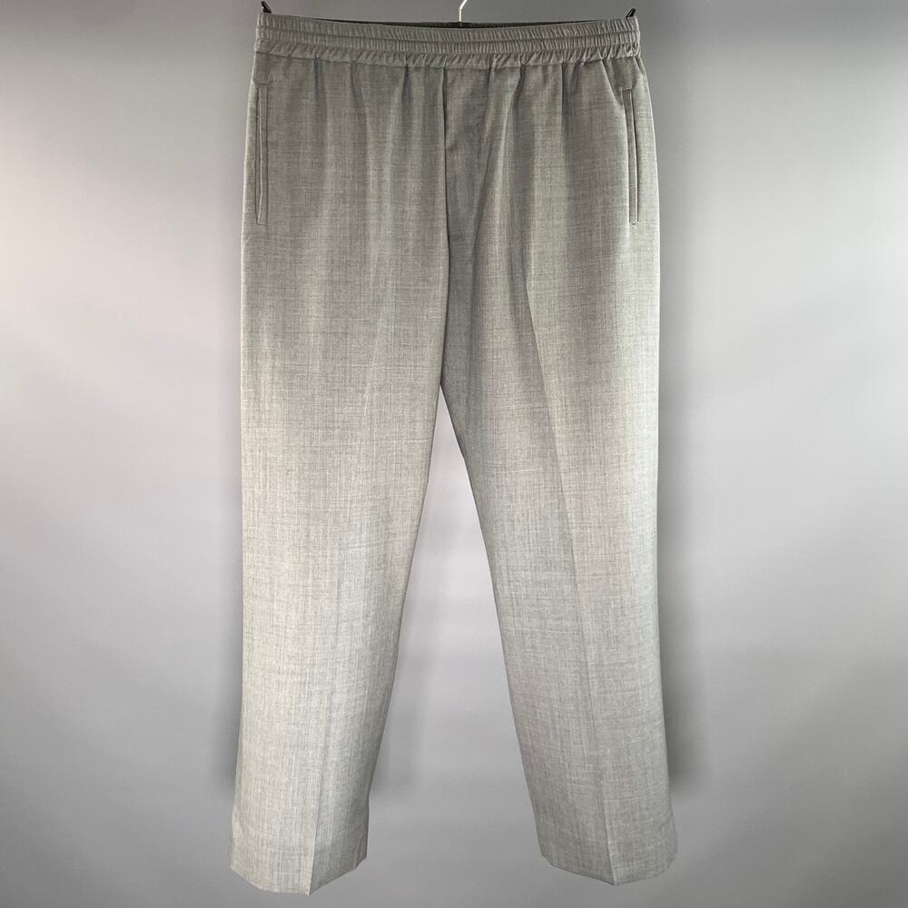 JOHN ELLIOTT Size 5 Grey Heather Wool Pleated Casual Pants